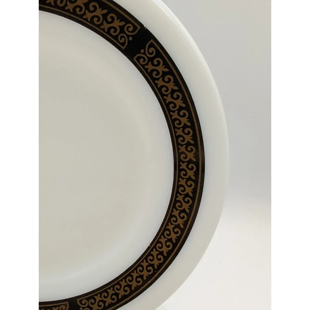 PYREX VTG 704-29 Tableware EBONY FLEUR DE LIS 6